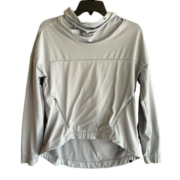 Fabletics gray funnel neck high low pullover sweatshirt XS - Picture 1 of 3